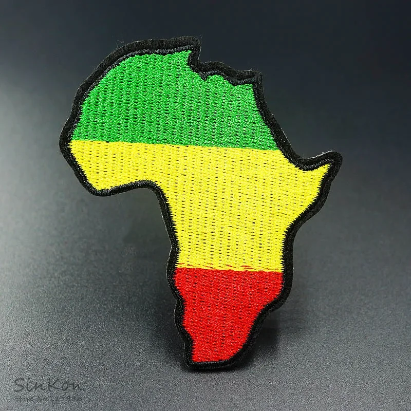 Africa (Size:7x8.2cm) Iron On Patch Embroidered Applique Sewing Clothes Stickers Garment Apparel Accessories