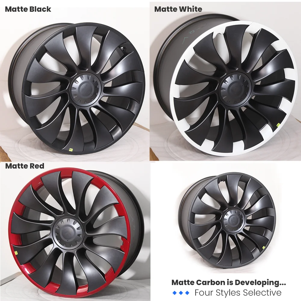 21 Inch Hub Cap Rim Patch For Tesla Model Y 2021-2023 Uberturbine Wheel Cover Protectors ABS Rim Protector 2024 Accessories