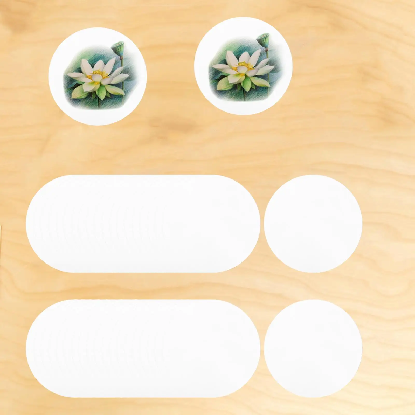 20 Pieces Round Kraft Paper Drawing Paper Paint Poster Creative Craft Paper