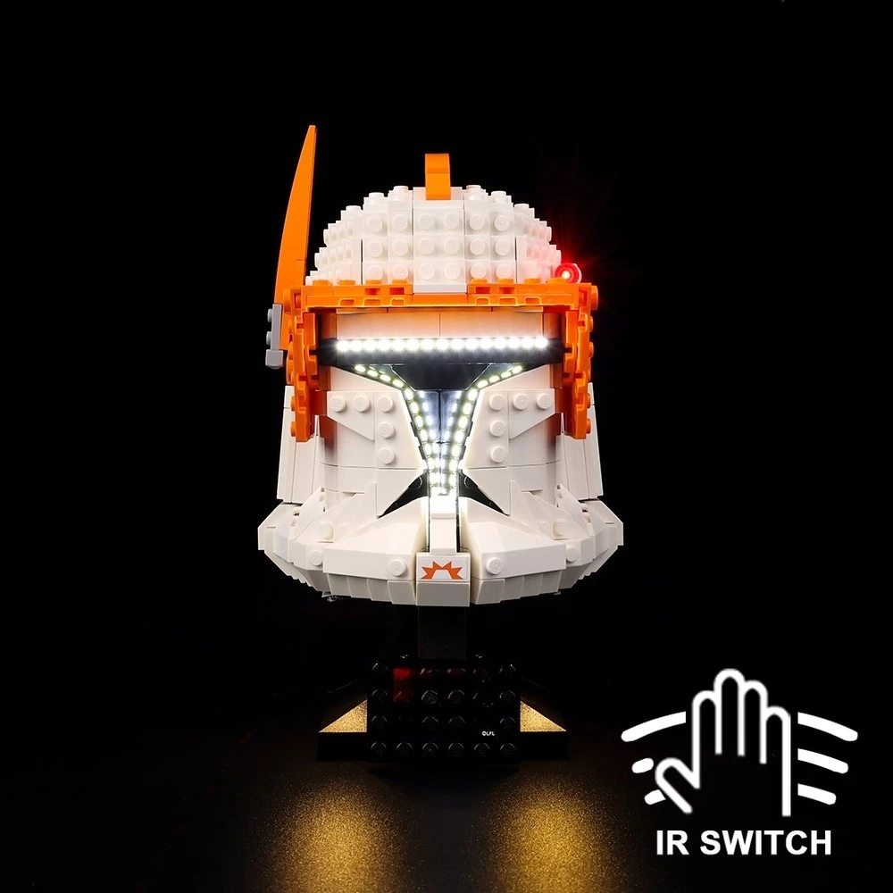 LED-Beleuchtungsset passend für LEGO Star Clone Commander Cody Helm 75350 (ohne Bausteine)