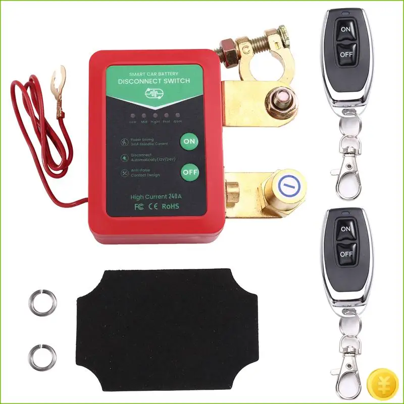 

Smart For Car Battery Disconnect Switch 12V/24V 240A–Automatic Power Off Switch For Car Boat Batteries