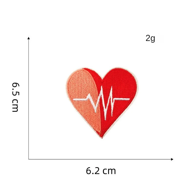 Easy To Use Cartoon Patch Nurses Badge Cute Design Multifunction Nurses Cartoon Patch Stylish Heart-shaped Jeans Patch