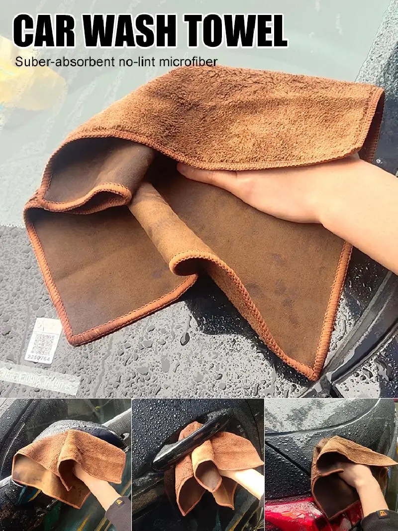 

30x30CM Car Wash Microfiber Towel Car Cleaning Drying Cloth Hemming Car Drying Cloth Super Absorbent Auto Detailing Car Towel