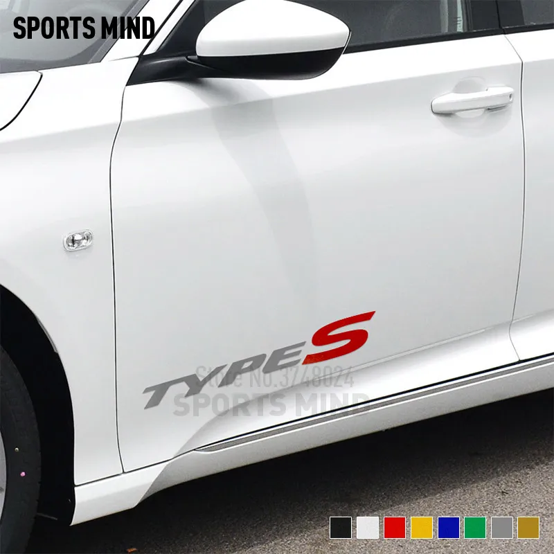 

2 Pieces Type S Car Styling JDM For Honda Accord Civic TYPES CRV TYPE R Accessories Car Stickers Decal Vinyl Automobiles