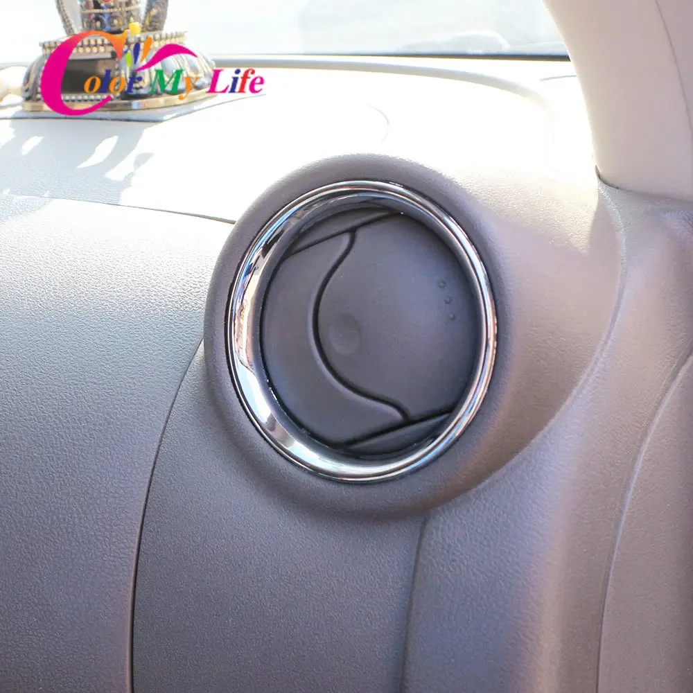 Car Styling for Nissan Micra March K13 2011 2012 2013 2014 2015 2016 2017 Chrome A/C Air Vent Ring Cover Trim Frame Accessories