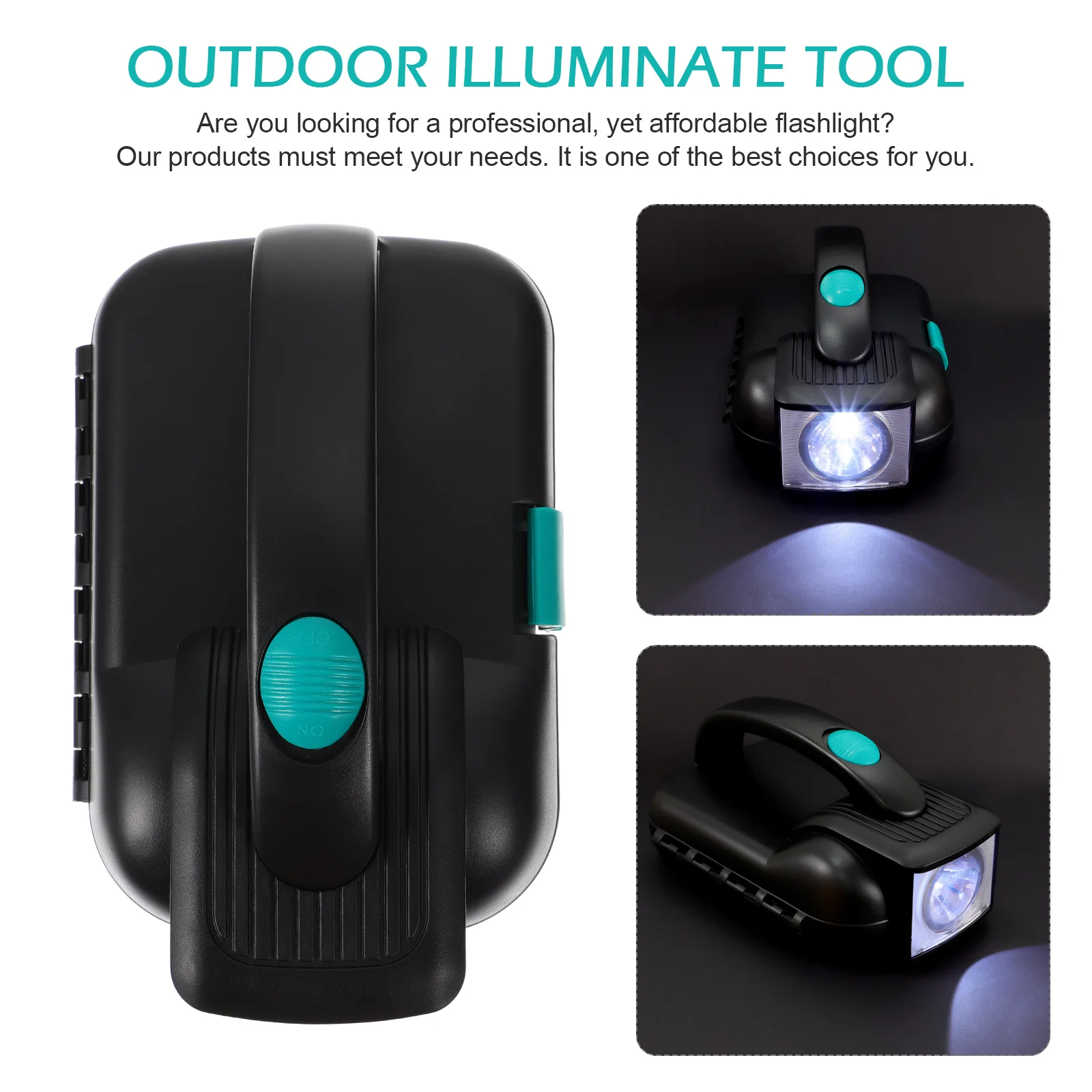 

1Set Toolbox Flashlight Kit Black Professional Outdoor Working Emergency Torch Multifunctional Camping Light Outdoor Flashlight