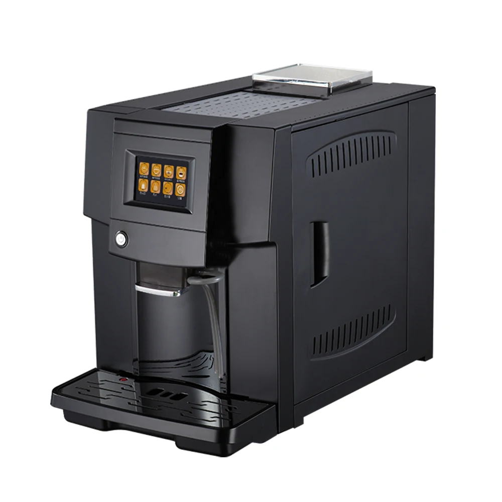 Professional 4 Languages Bean To Cup 3.5 Touch Screen Latte Cappuccino Hot Water Fully Automatic Coffee Machine