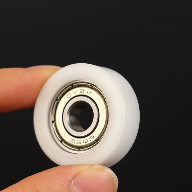 1Pcs 608 ZZ 8*30*10mm POM Nylon Round Type Roller Wheel POM Wrapped 608ZZ Bearing Pulley Plastic Wheel Bearing Pulley