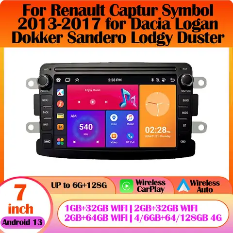 르노 캡쳐 심볼 2013-2017, 다치아 로건 도커 산데로 로지 더스터 차량용 안드로이드 카플레이 멀티미디어 내비게이션 르노 캡쳐 심볼 2013-2017, 다치아 로건 도커 산데로 로지 더스터 차량용 안드로이드 카플레이 멀티미디어 내비게이션