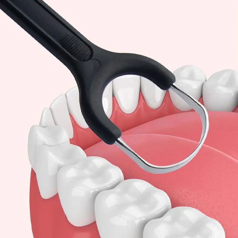 ステンレス鋼の舌クリーナー,ケース付き,色の舌スクレーパー,取り外し可能,口のクリーニング,口腔ケア