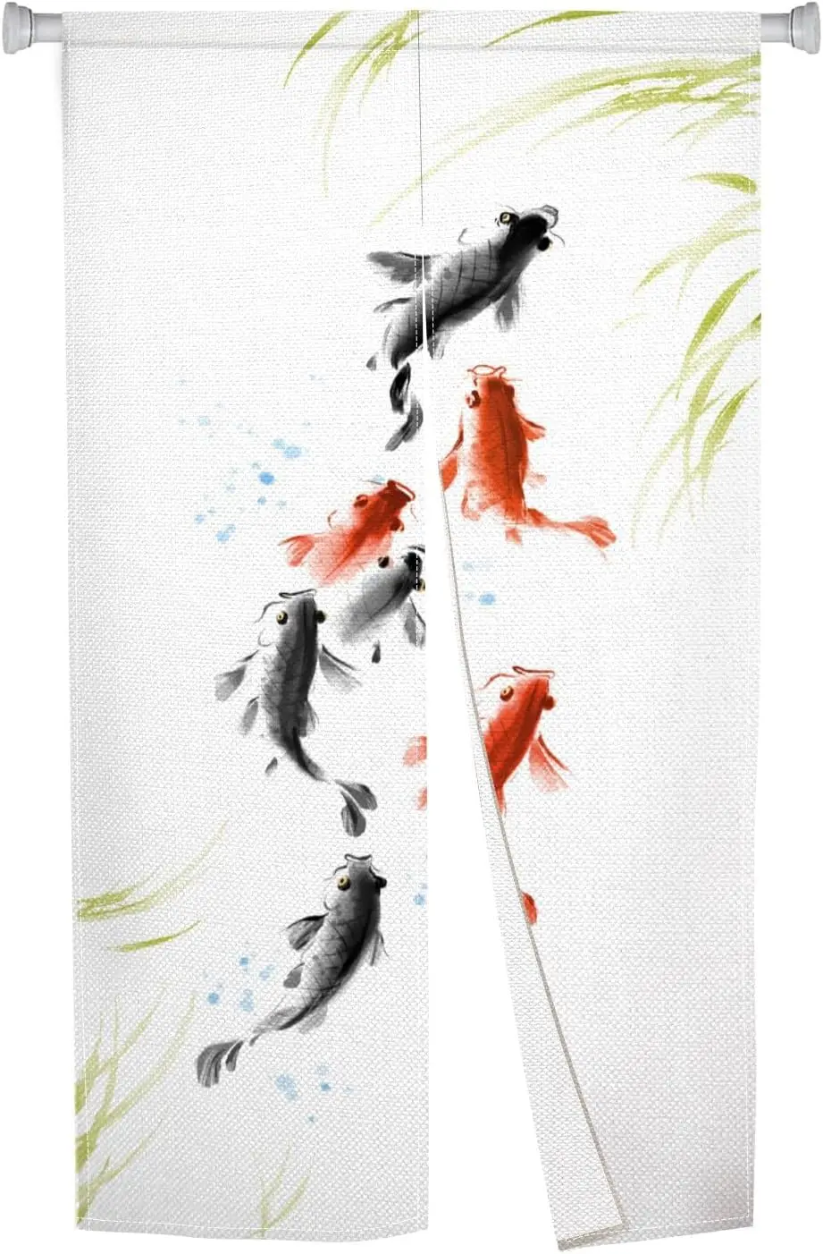 Japanese Doorway Curtain Noren Long Style Carps Koi Fishes Bring Good Luck Doorway Tapestry Hanging Bedroom Partition Kithchen