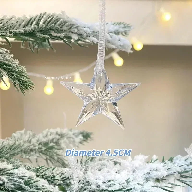 3pcs/set Christmas Decorations Christmas Transparent Snowflake Pendants Decorations Christmasing Decorations for Home Home Decor