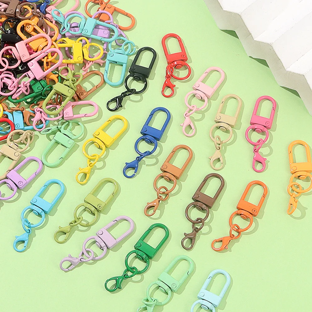 4/14/28/50/150/300 قطعة سلاسل المفاتيح متعددة الألوان ، مفتاح DIY ، إكسسوارات صنع القلادة ، عيد الميلاد ، عيد الحب ، هدايا عيد الشكر