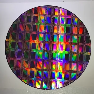 Circuit de véthographie CPU Wafer, puce de test fuchsia, semi-conducteur, 12 ", 8", 6"