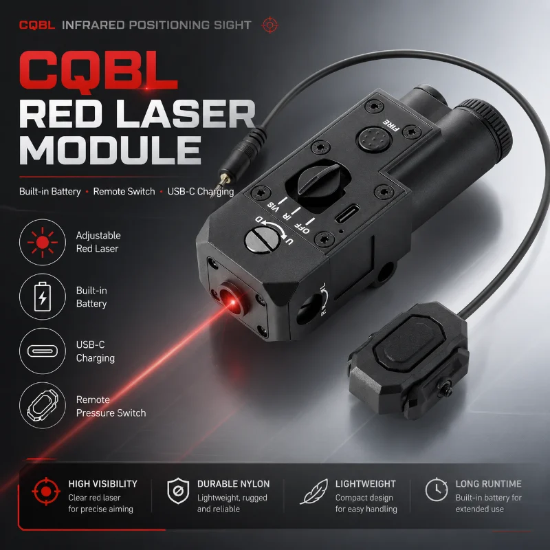 Hobby Modification CQBL-1 Green Beam Position Unit Rechargeable Wired Remote Control Rail Mount Toy Gear