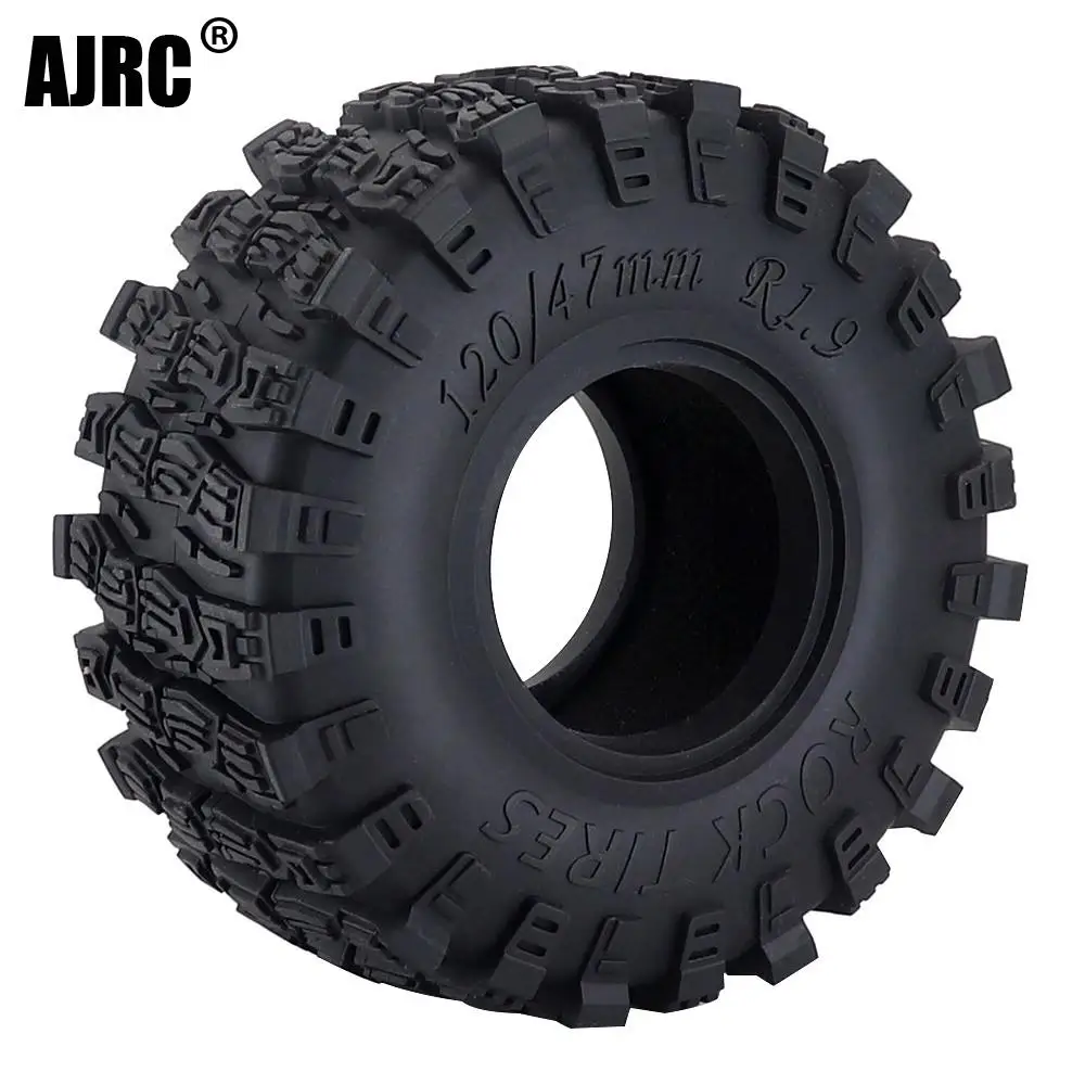 

Ajrc 1.9 Inch 120mm Rubber Tires For 1/10 Rc Crawler Car Traxxas Trx4 Trx6 Axial Scx10 90046 Redcat Yikong Rc4wd D90 Rgt Rc Car