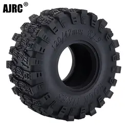 Ajrc 1.9 Inch 120mm Rubber Tires For 1/10 Rc Crawler Car Traxxas Trx4 Trx6 Axial Scx10 90046 Redcat Yikong Rc4wd D90 Rgt Rc Car