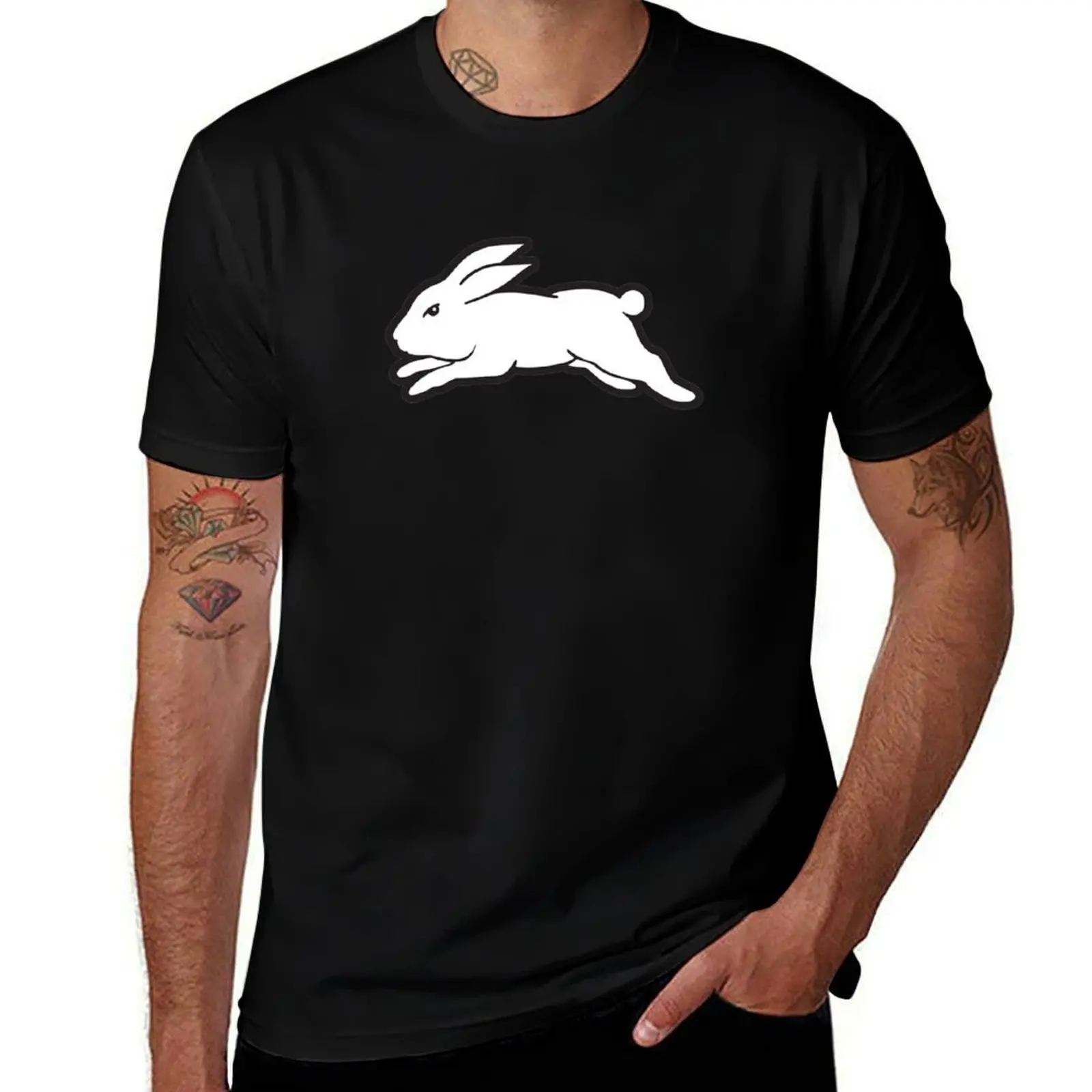 

Reggie-Rabbitohs T-Shirt man t shirt cotton man t shirt graphic t shirt for man 100 percent cotton T-Shirt