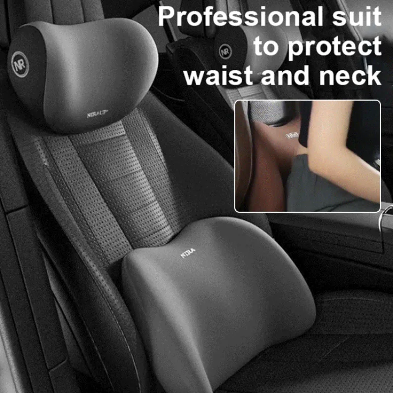 Four Seasons General Motors Breathable and Comfortable Memory Foam Headrest and Lumbar Support Set