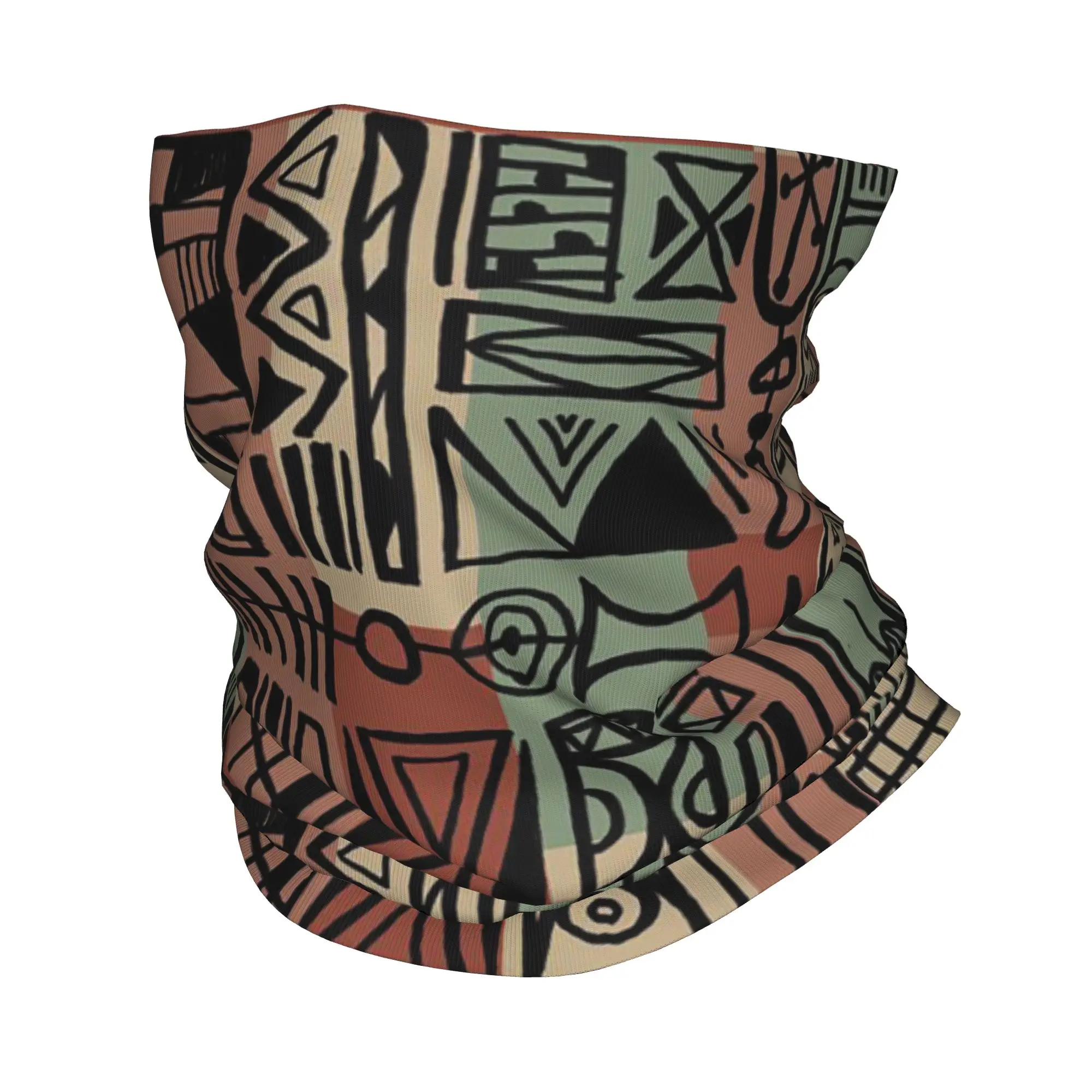 Biihudu Funky Tribal Stripe Bandana Neck Cover Printed Mask Scarf Multifunction Balaclava Riding Unisex Adult