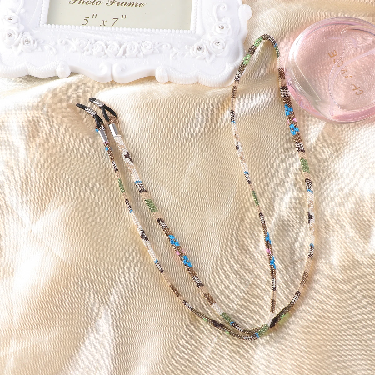 

Decorative Glasses Chain Stylish Eyeglass Holder Durable Material Non Slip Women Cord Compact Lightweight Eco Friendly Safe