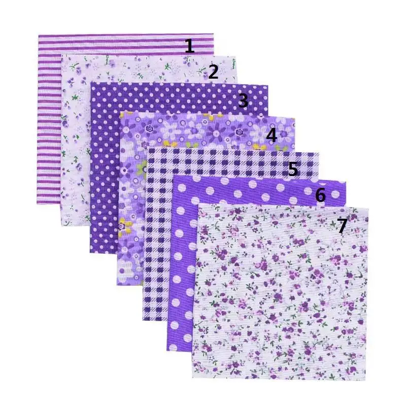 7 pz 25*25cm quadrati cotone tessuto artigianale panni materiale per fai da te Bundle Patchwork Quilting cucito Scrapbooking Artcraft