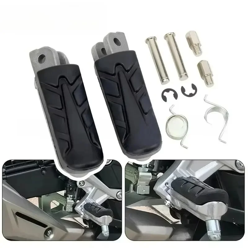 Motorcycle Anti‑Slip Front Foot Pegs Footrest for CB500X CB500F CBR500R 2012‑2017 Replacement Pedals
