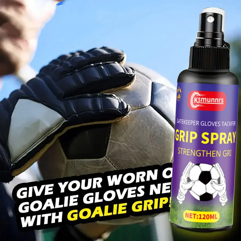 Spray de luva de goleiro de 120ml, spray antiderrapante para esportes – intensificador antiderrapante multiuso para academia, escalada de rocha e levantamento de peso