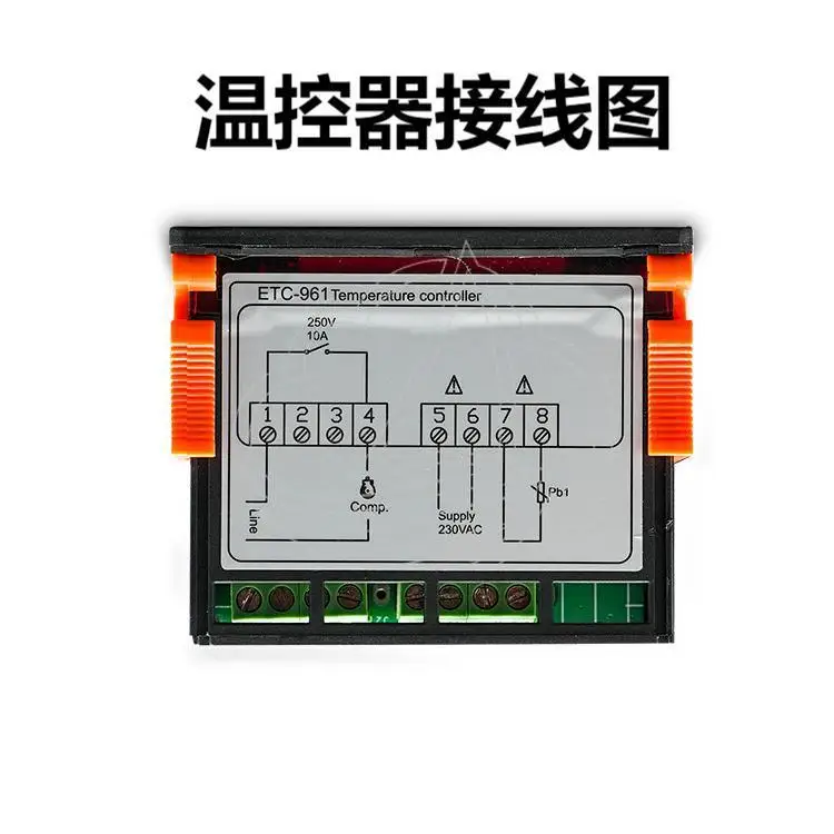 ETC-961 Digital Refrigeration Temperature Controller Defrost Thermostat with Alarm And Calibration for Freezer Cabinet