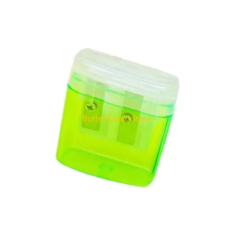 W89C Doble agujero agujeros con lápiz Manual afilar a lápiz Herramienta afilado lápiz