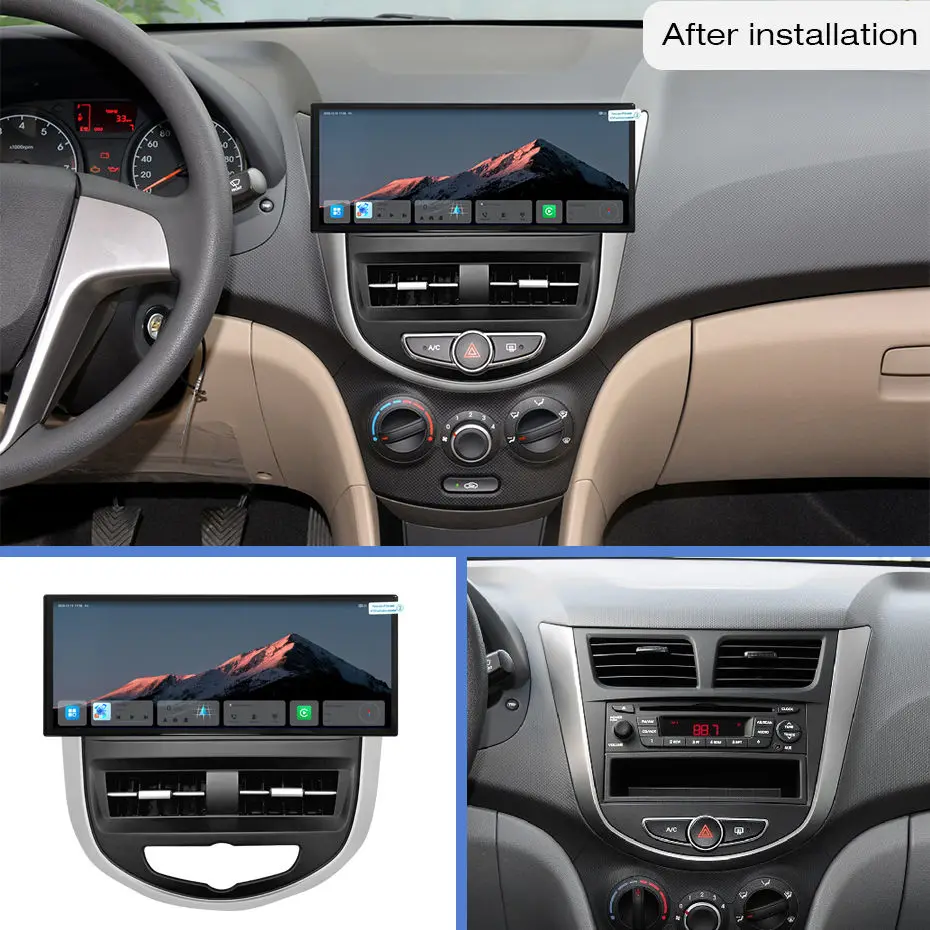 COHO For Hyundai VERNA  Accent Solaris 2010 - 2016 8GB+256GB Car Android screen, radio, GPS navigation map, multimedia player