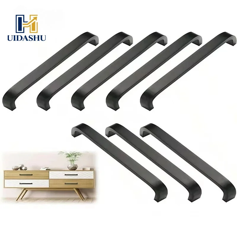 10pcs Arch Style Polished Metal Handles Solid Aluminum Alloy Cabinet Door Drawer Pulls Modern Simple for Furniture Hardware