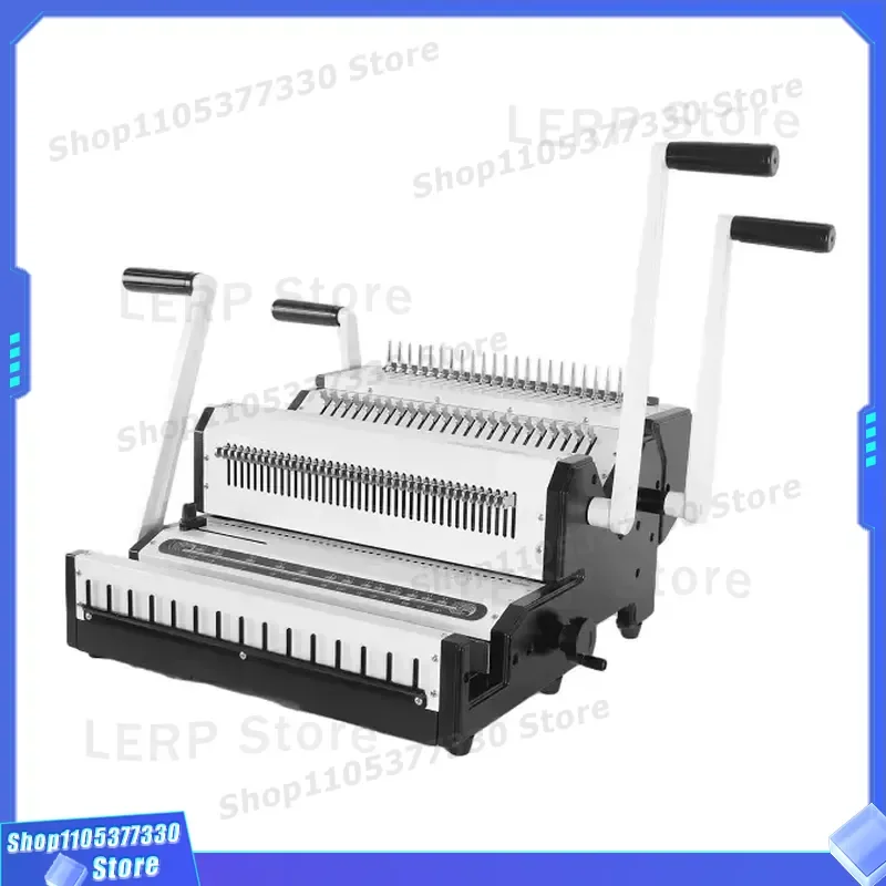CW2500 Electric Wire Comb Binding Machine Multifunctional Office Document Binder for A4 Paper Spiral Coil Puncher Tool