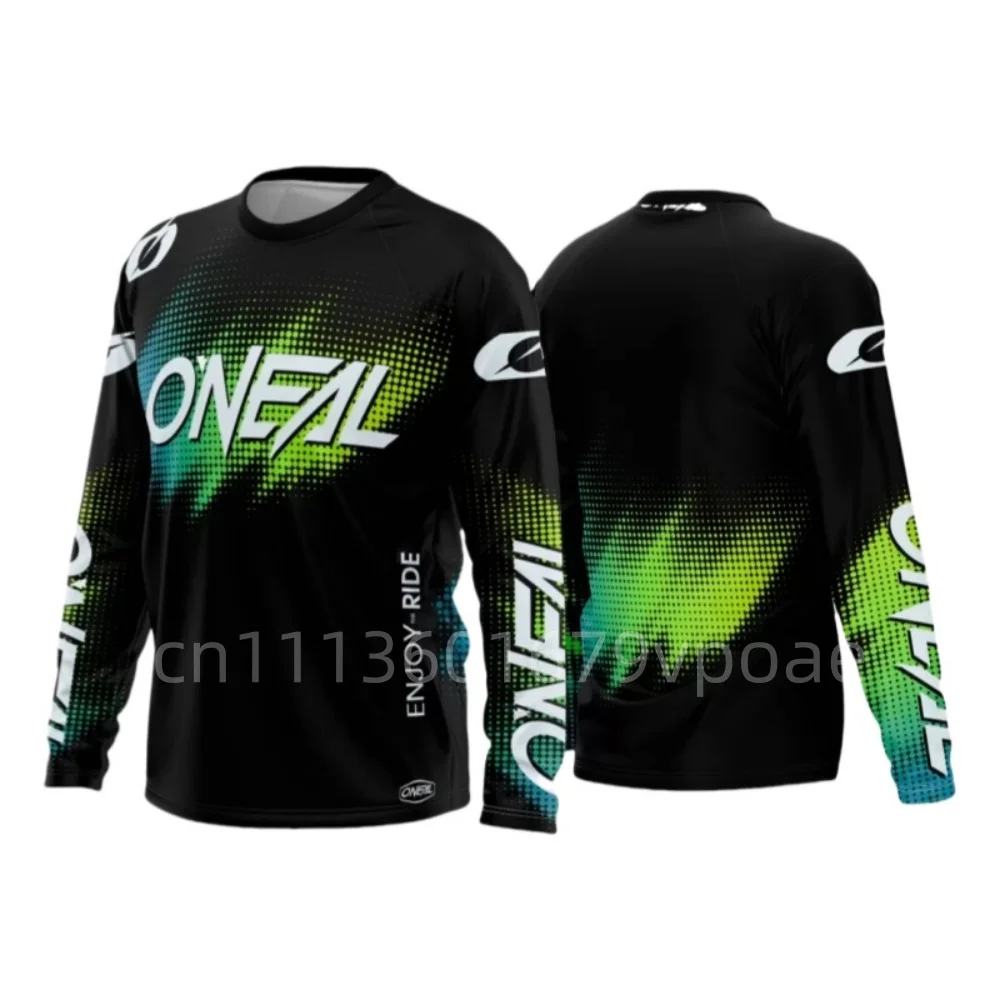 ONeal Brand Sports Long-Sleeve Top Outdoor Cycling Gym Breathable Quick-Dry Round Neck Trendy Print Activewear