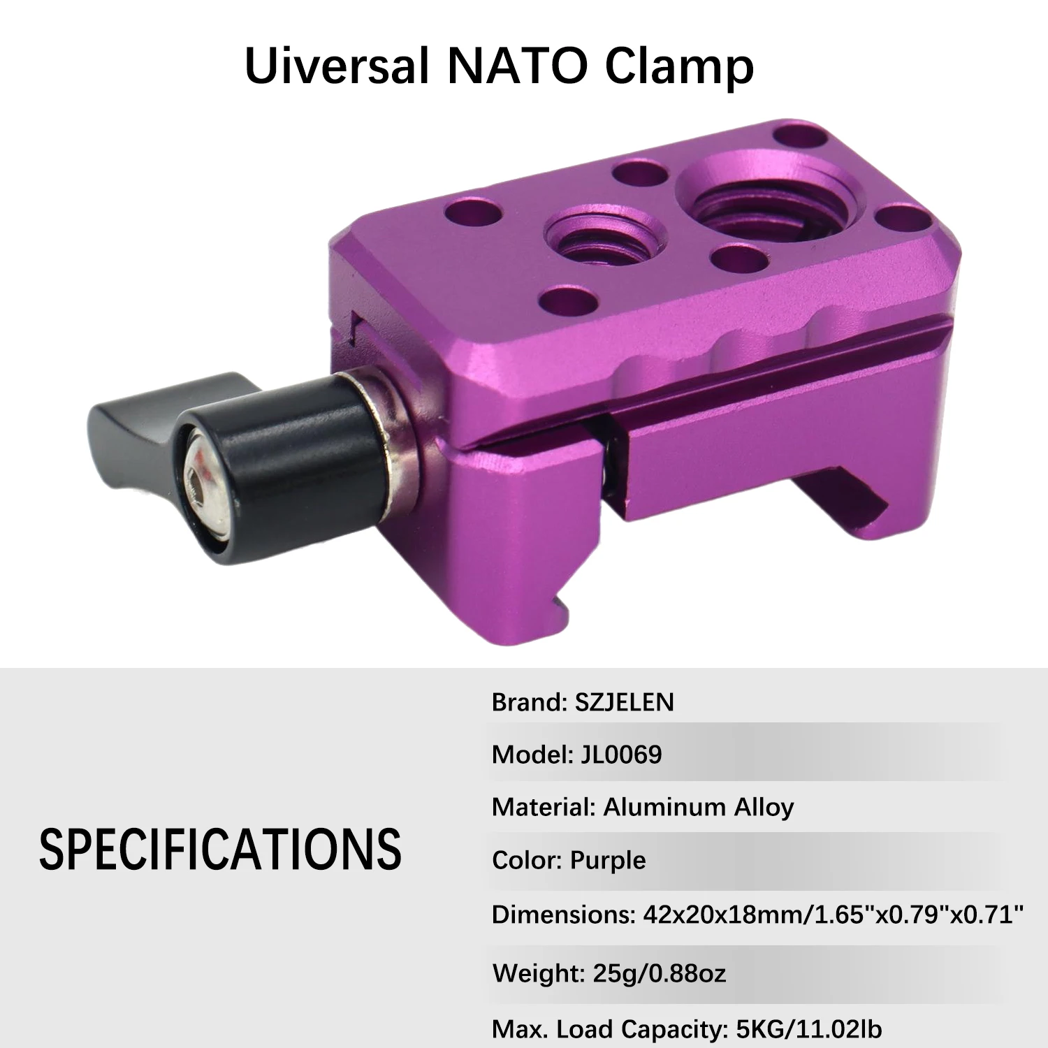 NATO Clamp, NATO Rail Lock Clamps Quick Release with 1/4