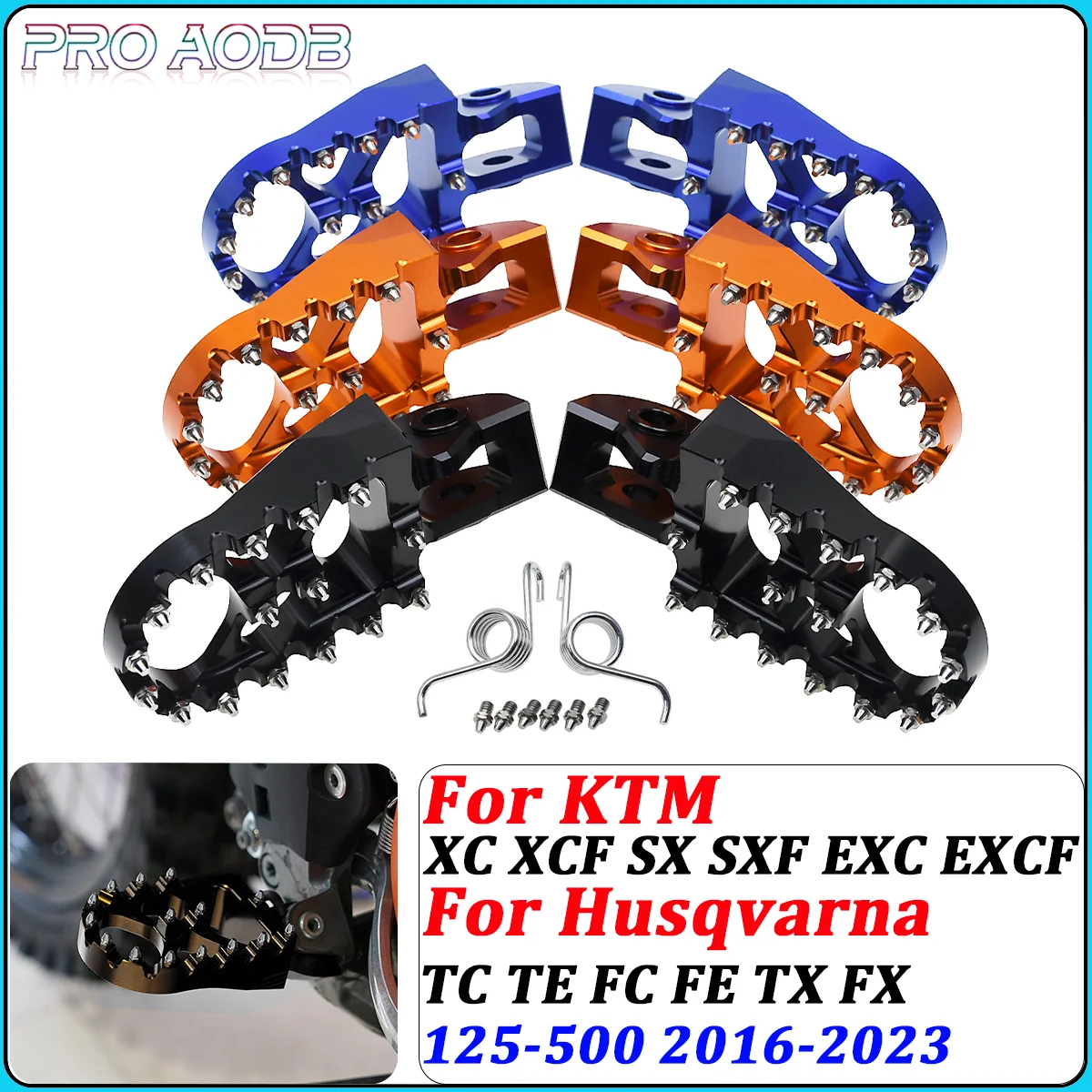 

CNC Foot Peg Footrest Footpeg Pedals For Husqvarna TE FE TX FX TC FC 125 200 250 300 350 400 450 500 EXC EXCF SX XC 2017-2023