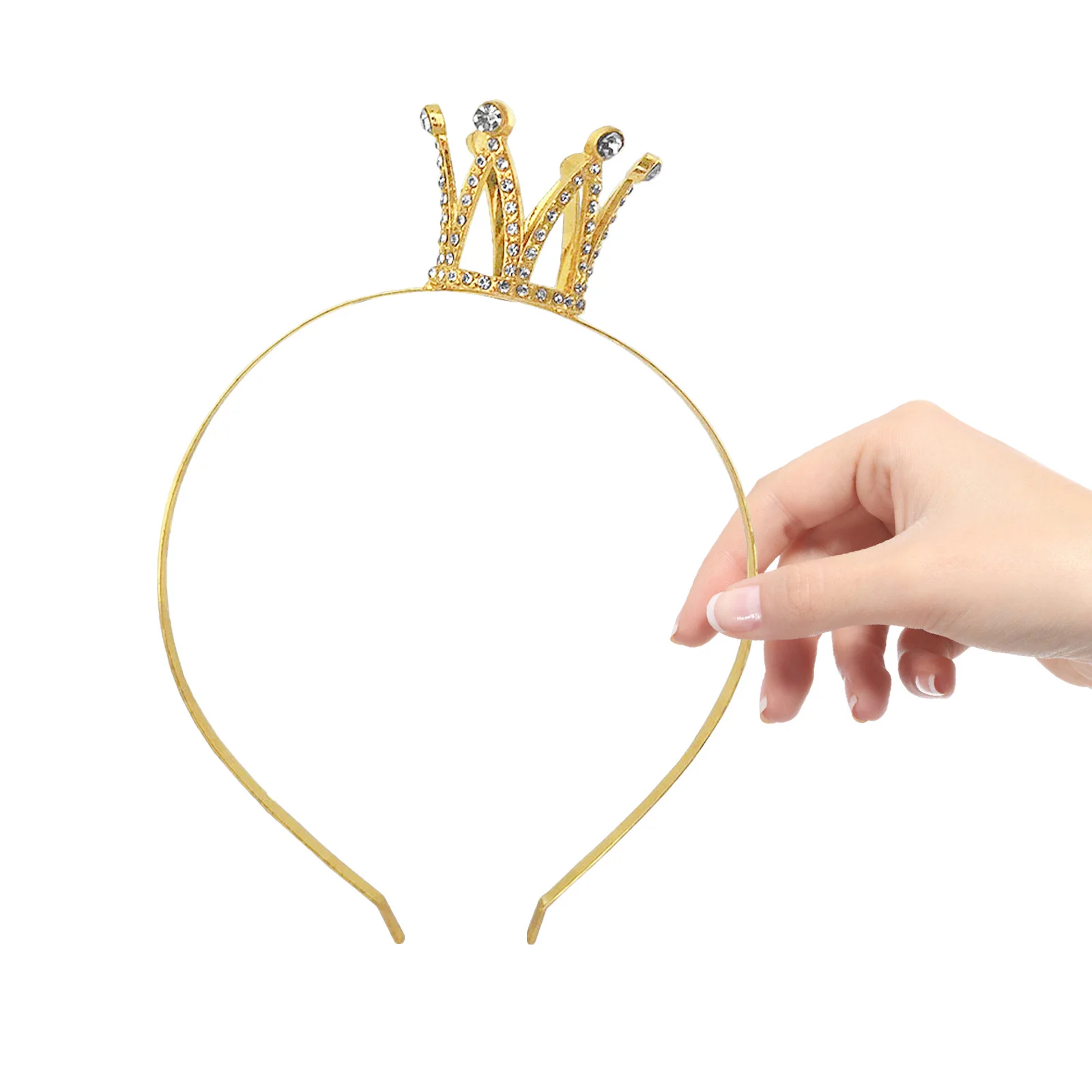 

Повязка на голову с короной принцессы, золотая, цельная, гладкая, удобная посадка, уникальный стильный дизайн для вечеринок, аксессуары для волос