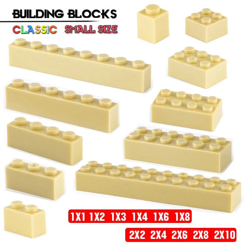 

Building block 1X4 2X6 2X10 hole light yellow brick basic accessories education creativity compatible brand building block toy