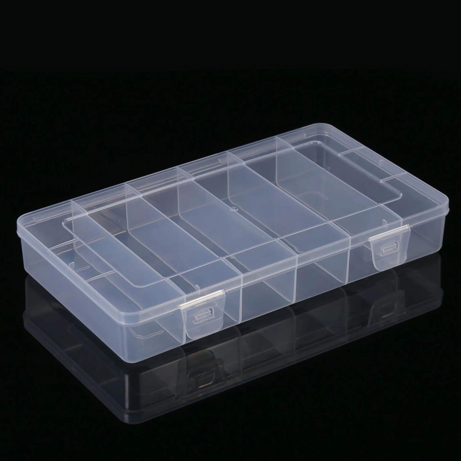 Transparent Fruit Fork Storage Box Organizer Plastic Storage Case Adjustable Container For Kids Fruit Fork Organizer Display Box