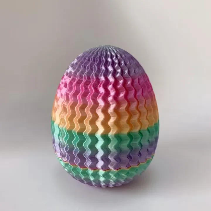 Huevo De Dragón Impreso En 3D – Juego De 4 Huevos Sorpresa Con Dragones De 12.7 Cm, Figuras Móviles Con Articulaciones, Juguete Misterioso De Fantasía Y Decoración