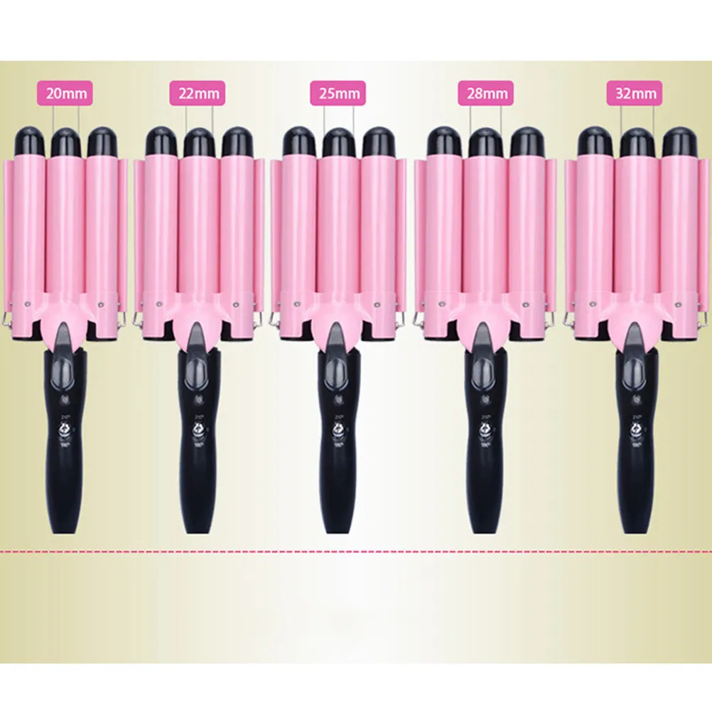 

1pc 22Mm Hair Curler Abs Plastic Shell Fast Heating Ptc Ceramic Body Even Heat Distribution For Home Salon Use Pink Anti-Slip