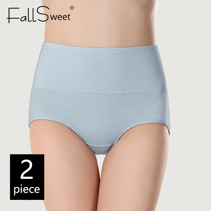 

Fallsweet Women Cotton Panties High Waist Female Underwear Ladies Soft Briefs Comfort Solid Pantys Sexy Lingerie Underpanties
