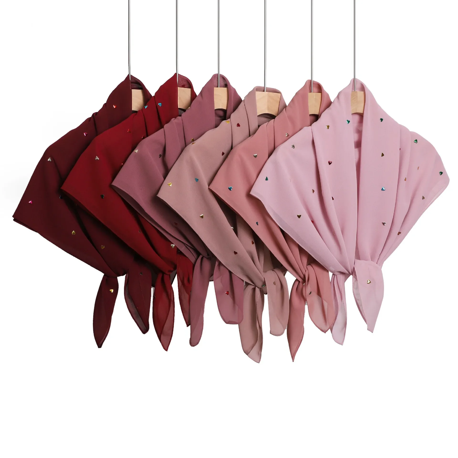 2025 Nieuwe Vrouwen Chiffon Sjaal Vierkante Hals Sjaals Hoofddoek Dame Effen Bandana Haarband Hoofddoek Uitlaat Turbante Mujer