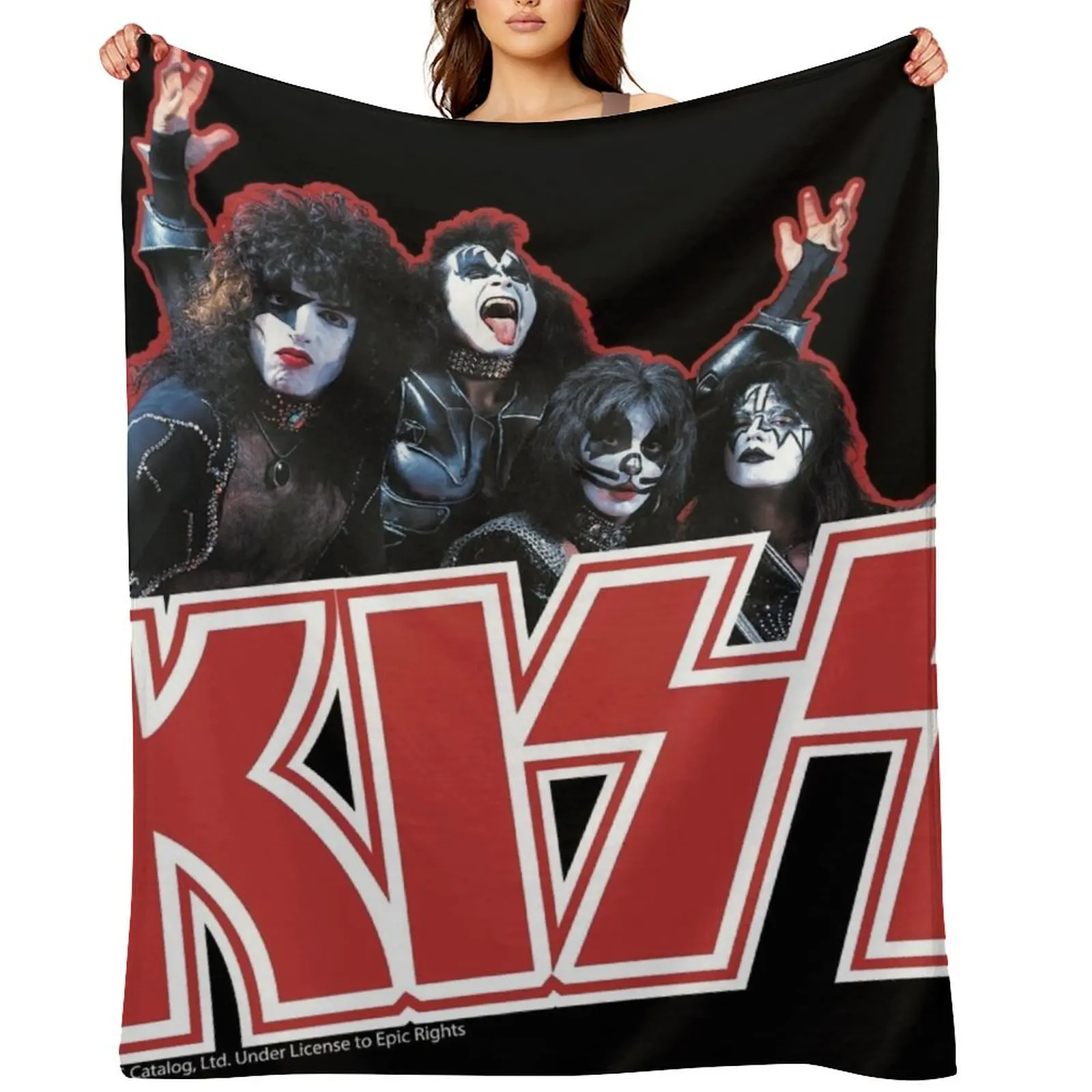 

KISS Demon, Starchild, Spaceman and Catman Throw Blanket Decorative Sofas Kid'S Blankets For Bed Bed Fashionable Blankets