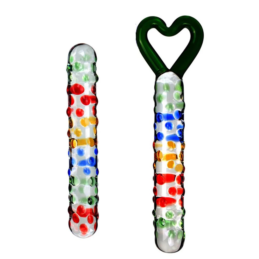 Consolador de cristal con textura de Nubby para adultos, tapón Anal grande punteado, Juguetes sexuales, productos para adultos, masaje de próstata, punto G y corazón