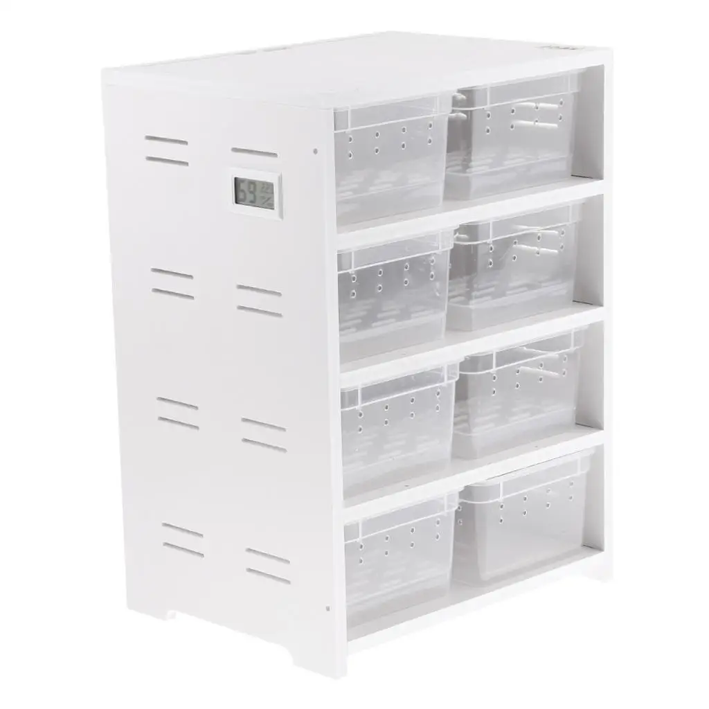 Stackable Reptile Breeding Cabinet Multi Box Incubator Reptile Room Storage for Terrarium Accessories and Decor