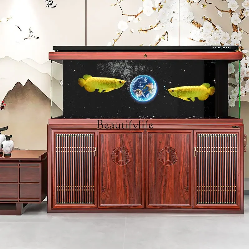 

FG26Living Room Large Floor Home Super White Fish Tank Ecological Bottom Filter Aquarium