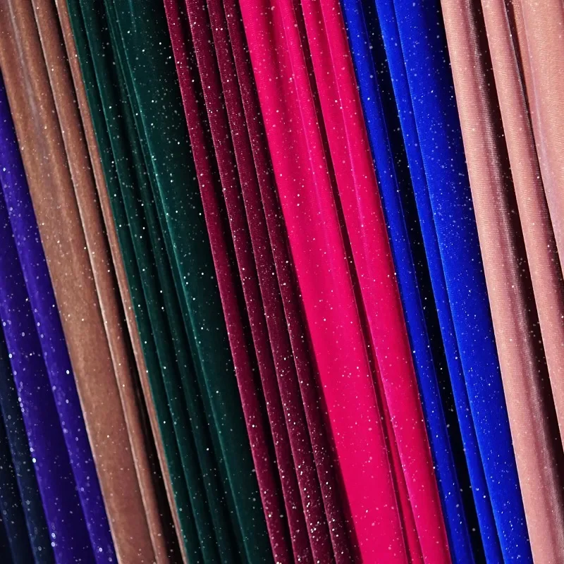 

50X140Cm Bright Velvet Fabric Cloth Woven Shiny Beautiful Cloth DIY Handicrafts Jewelry Sewing Material Designer Clothing Cloth