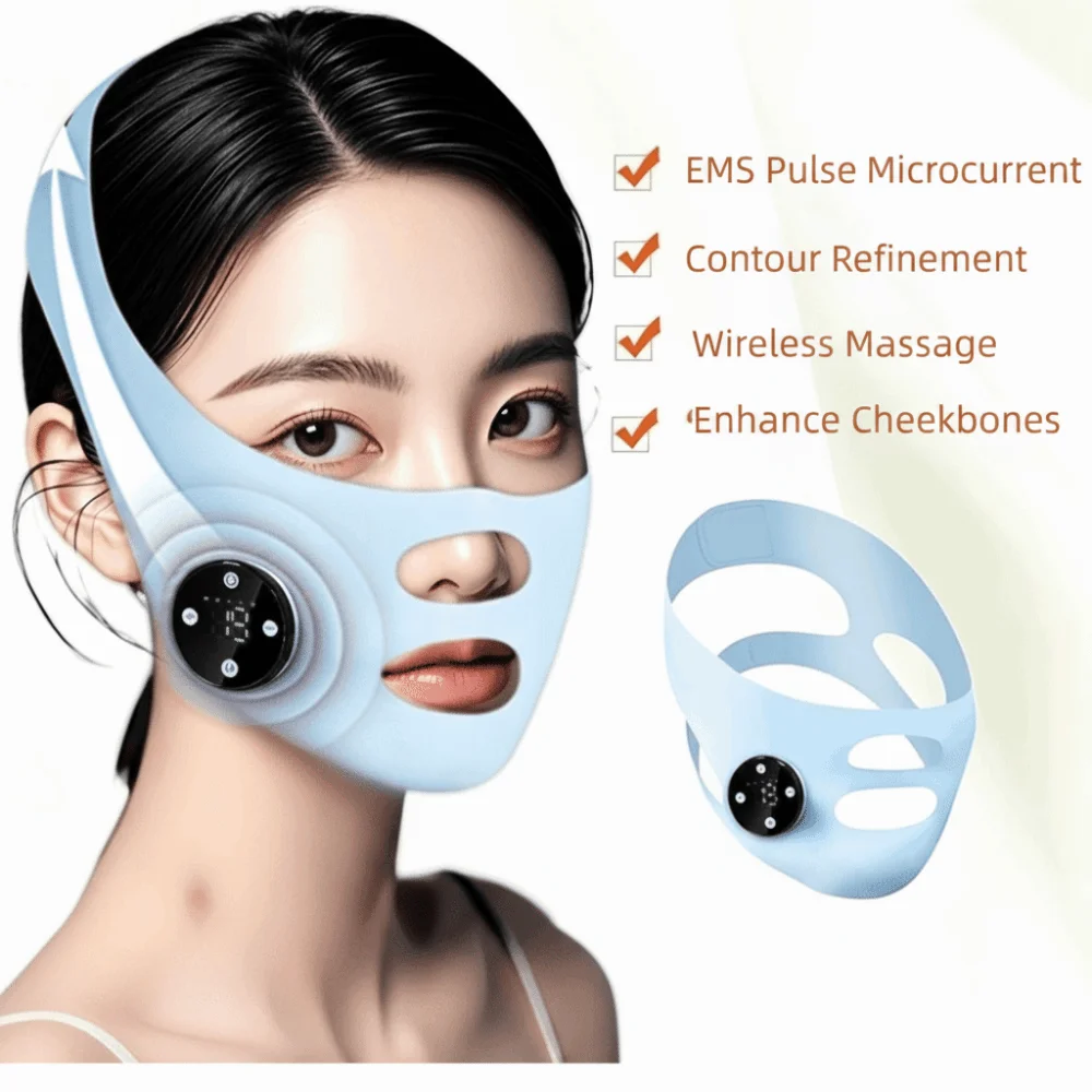

Thin Face V Face Lifting Bandage Firming Facial EMS Microcurrent Face Slimming Bandage Skin Tightening Smart Pulse
