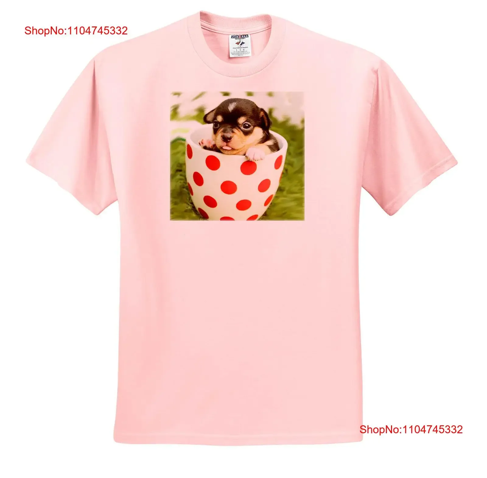 Camiseta 3dRose con diseño de cachorro de chihuahua adorable en una taza, raza popular, estilo vintage, lavada, elegante, transpirable, unisex, versátil, suave